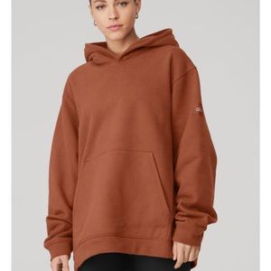 Alo Renown Heavyweight Hoodie Rust